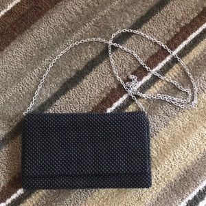 - I.N.C. Prudence shiny mesh clutch